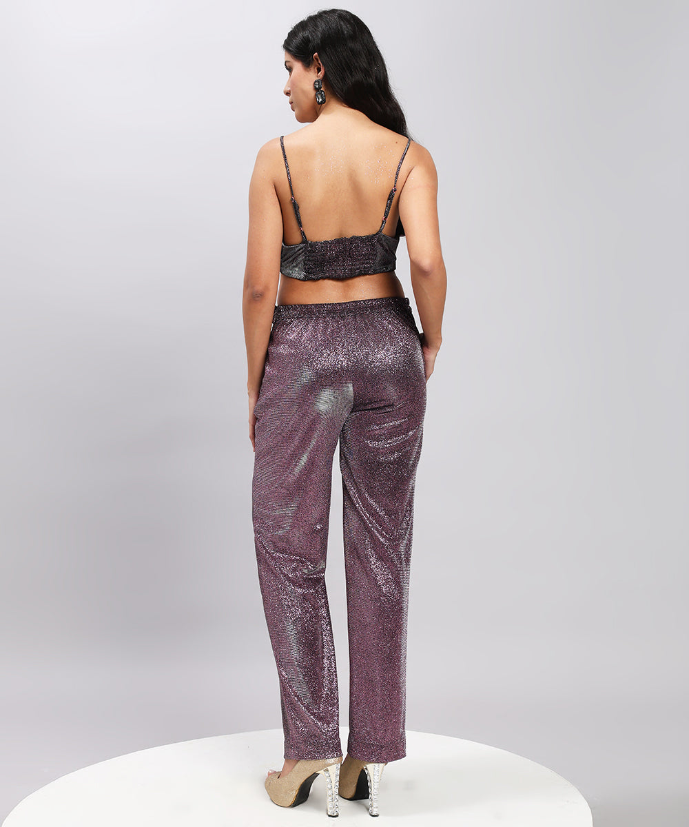 Plum Shimmer Suit-bold, polished, party-ready