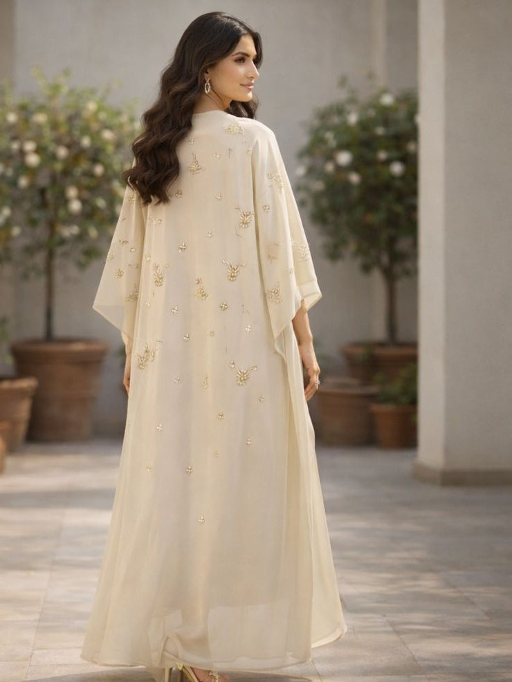 Champagne Embroidered Kaftaan