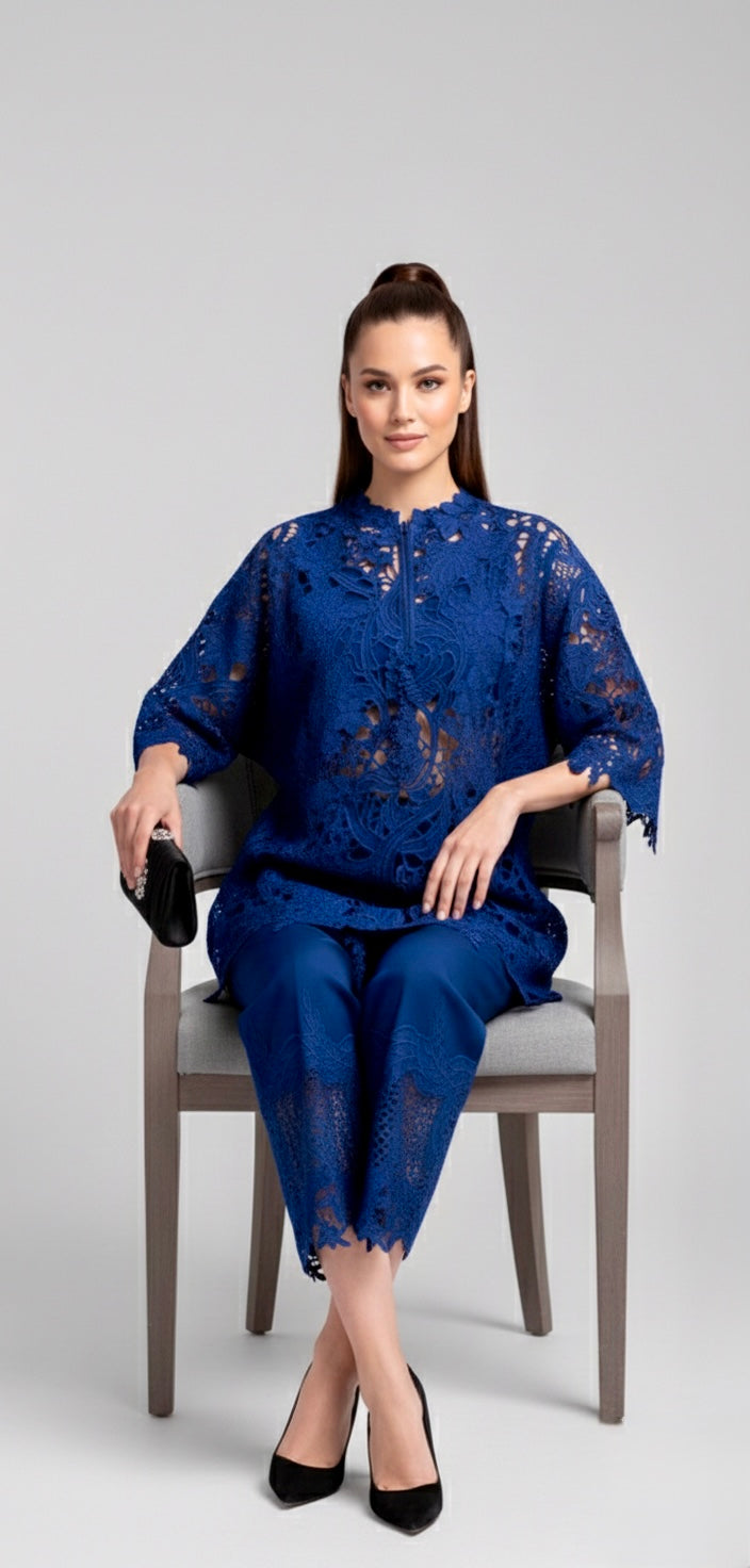 Blue-Lace Co-ord Set