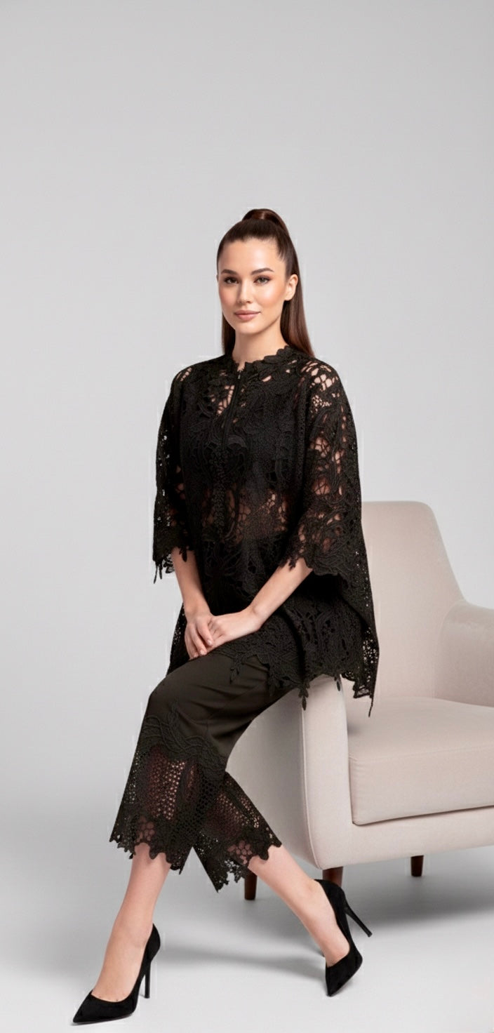 Black-Lace Co-ord Set