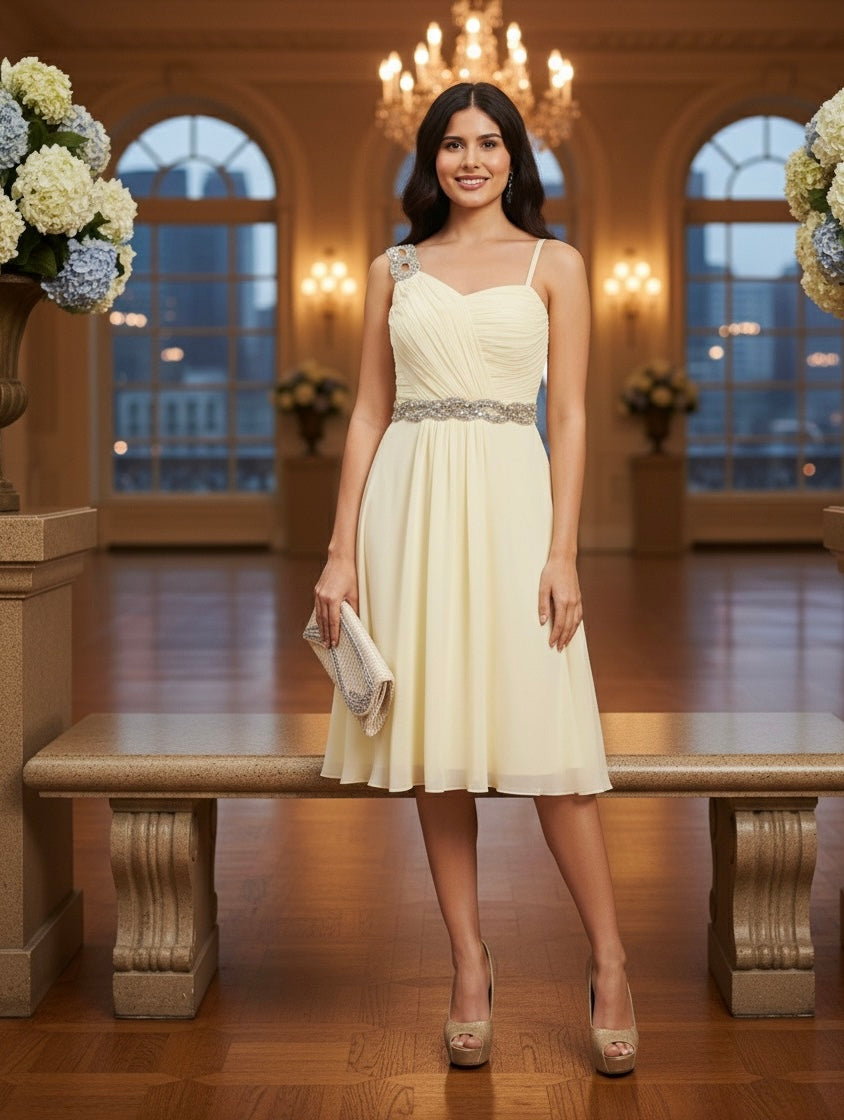 Lemon Cocktail Dress-Graceful,Delicate,Feminine