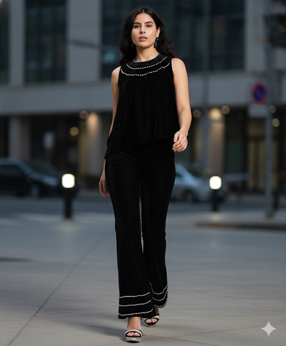 Embellished Velvet co-ord — graceful, timeless, and effortlessly chic.