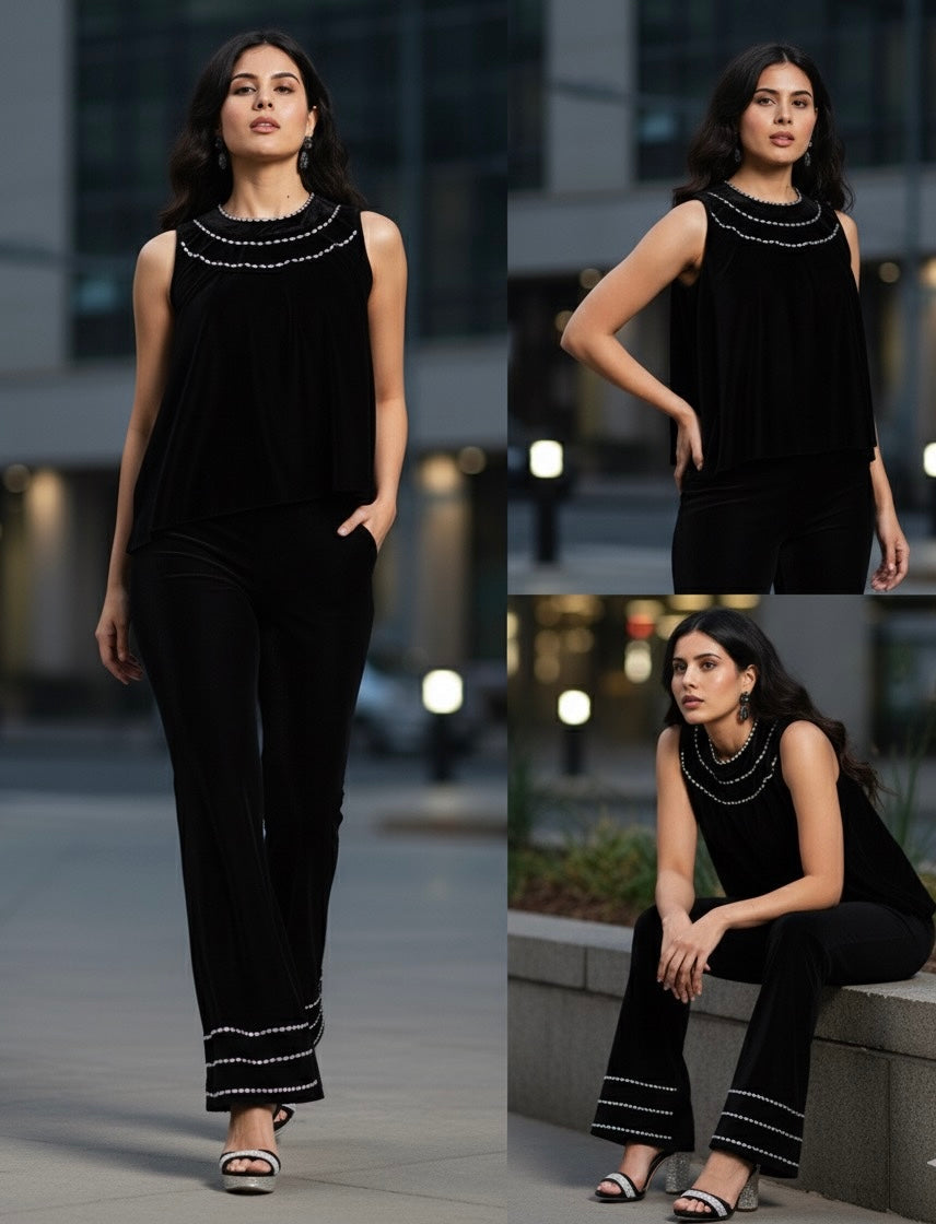 Embellished Velvet co-ord — graceful, timeless, and effortlessly chic.